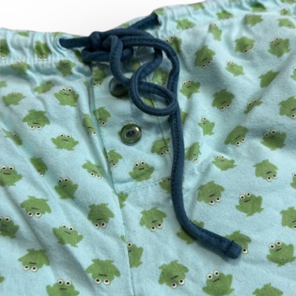 Tilt blue and green Frog pajama shorts - Picture 6 of 9